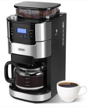 Gevi 10-Cup Grind & Brew Coffee Maker Built-In Burr Grinder Programmable